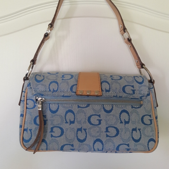Blue Guess Signature Purse - Picture 2 of 15
